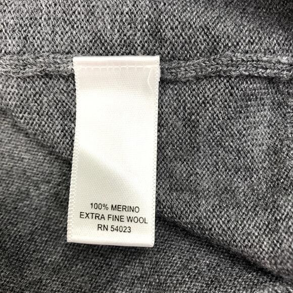 BANANA REPUBLIC Merino Wool Button Mock Sweater Men XL Gray Retro Business Y2K - Picture 7 of 10